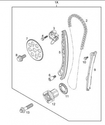 Kit Distributie Lant Agila Z13DT Motor si ambreiaj
